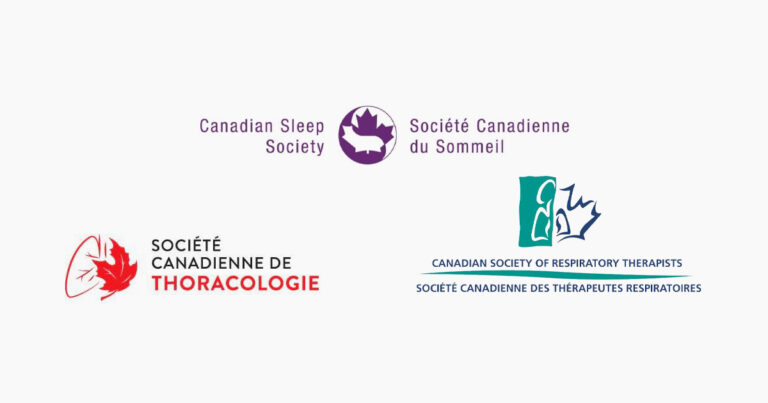 Message from the Canadian Thoracic Society, the Canadian Sleep Society, and the Canadian Society of Respiratory Therapists